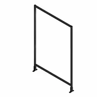 T-Slot Framing System Panel: Stand-Alone, Black, 84 in H x 36 in W x 5 1/2 in D, Solid (MPN 48272)
