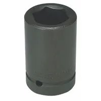 WRIGHT TOOL Impact Socket: 1 in Drive Size, Metric, 24 mm Socket Size, 6-Point, Deep, Black Oxide (MPN 89-24MM)