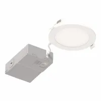 Round Slim Microdisk: 4 in Dia, 820 lm, 2700K/3000K/3500K/4000K/5000K, 10 W, 120V AC, White (MPN LEDMD4R3A/800ST9SC3/WH)