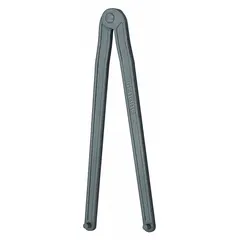 Adjustable face spanner wrench with a round head, 5/16 in pin diameter, 5/16 in pin length, and 1/8 in hook depth. Overall length 9 in. Used for turning round nuts with pin holes in machinery and equipment maintenance.
