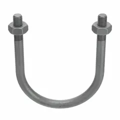 This steel U-bolt is designed to secure 3 1/2 in pipes, conduits, or tubing to structural supports. It features a 1/2"-13 thread size and a 5 1/2 in inside height. Suitable for use in plumbing, HVAC, and material handling systems. Sold in a pack of 5.