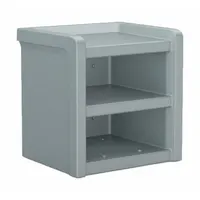 CORTECH Nightstand: Gray, 21 1/2 in Overall Ht, 21 in Overall Wd, 18 in Overall Dp, 3 Shelves (MPN 7602GY)