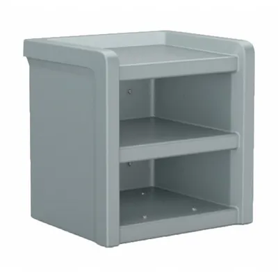 CORTECH Nightstand: Gray, 21 1/2 in Overall Ht, 21 in Overall Wd, 18 in Overall Dp - Nightstands