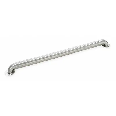 BRADLEY Wall Grab Bar: Straight, 24 in Lg, 1 1/2 in Dia, Stainless Steel, Satin - Standard Grab Bars