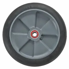 Balloon cushion wheel designed for Magline brand material handling equipment. Compatible with manufacturer model number NPA13CG2C5. Provides cushioned support for moving loads, reducing shock and protecting floors. Typical applications include industrial carts, dollies, and hand trucks.