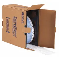 Sleeve Label: 3/8 in x 2 in, Polyolefin, White (Matte), For 4 AWG to 12 AWG Wire Gauge (MPN PS-375-2-WT)