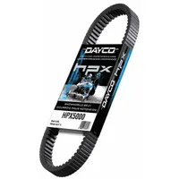 Cogged V-belt with 28° angle and 9/16 in thickness. Reinforced with aramid cord for high tensile strength. Suitable for power transmission in industrial drives requiring flexibility and reduced slip