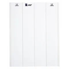 White polyester wraparound label measuring 1/4 in x 21/32 in. Designed for permanent identification of wires from 20 AWG to 16 AWG. Suitable for use in industrial electrical panels, control cabinets, and cable management systems.