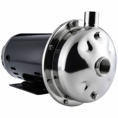 AMERICAN STAINLESS PUMPS Centrifugal Pump: 3 hp, 208-230/460V AC, 177 ft Max Head, 1 1/4 in - 2 to 3 HP Straight Centrifugal Pumps