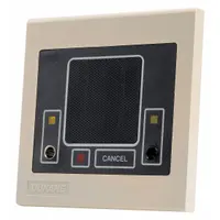 This dual patient station is designed for use in nurse call systems within healthcare facilities. It enables two patients to request assistance from nursing staff. The station is black and FDA Listed