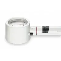 Head-mounted magnifier with 12D diopter lens, 3.14 in diameter, and 3.33 in focal distance. Provides 3X magnification for hands-free close-up inspection, assembly, and quality control tasks in industrial and laboratory settings