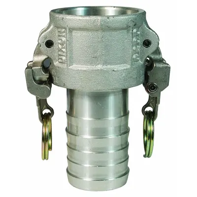 DIXON VALVE & COUPLING Cam and Groove Coupling: 1 in Coupling Size, 1 in Hose Fitting Size, 4 7/8 in Overall Lg - Type C Aluminum Cam & Groove Fittings