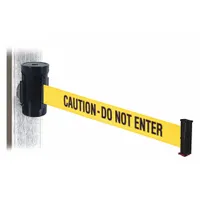 RETRACTA-BELT Retractable Belt Barrier: Magnet, 10 ft Belt Lg, Caution Messaging, Yellow (MPN WH700SB-CAU-MM)