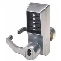 This mechanical push button lockset provides keyless entry for commercial and institutional doors. The chrome finish resists corrosion in high-traffic environments. It is ADA compliant and operates without electrical power. Key override is available via an LFIC Sargent core (core not included)