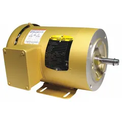 C-Face 3-phase AC motor with TEFC enclosure for protection against dust and moisture. Rated 1 1/2 hp, 1800 RPM at 60 Hz, 208-230/460V AC, 3.8/1.9 A full load current. Suitable for industrial equipment such as pumps, fans, conveyors, and compressors.