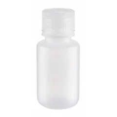 HDPE Narrow Mouth Round Lab Bottle, 30 mL, Natural, 20-410 mm Closure