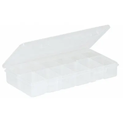 PLANO MOLDING 3455-00 Small Parts Compartmented Box - Small Parts Compartmented Boxes with Adjustable Dividers