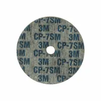 This SCOTCH-BRITE unitized wheel is 6 inches in diameter and 1/4 inch wide, with a 1/2 inch arbor hole. It uses medium-grade silicon carbide abrasive for deburring, edge blending, and finishing stainless steel and nickel alloys in industrial metalworking applications