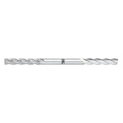 OSG Square End Mill: Cobalt, Double End, 4 Flute, 5/32" Mill Dia, 0.854" LOC - Double-End Cobalt Square End Mills