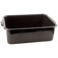 CRESTWARE Bus Tub: Black, 7 in Overall Ht, 15 1/2 in Overall Wd, 22 1/2 in Overall Lg, Plastic (MPN BT7BK)