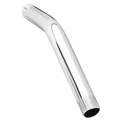 This KISSLER shower arm is made of brass with a chrome finish. It features an NPT connection type and is designed as a non-flanged shower arm for connecting a showerhead to a water supply pipe in bathroom installations.