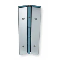 This full surface-mount piano hinge is constructed of stainless steel for corrosion resistance. It has a 7 ft leaf height and 1 11/16 in leaf width, with a screw-on type installation. Suitable for continuous support on doors, panels, and enclosures in industrial, commercial, and institutional settings