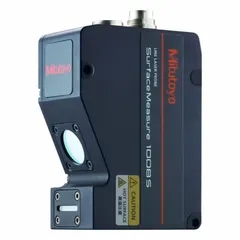 Fixed-location miniature multicode reader with blue light line-laser scanning for non-contact code reading. Operates on 24 to 48V DC with Modbus communication interface. Suitable for industrial automation applications requiring reliable barcode or code reading on reflective or challenging surfaces.
