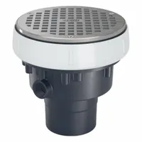 This ZURN height adjustable floor drain features a PVC body with solvent weld connection for 3 in nominal pipe size. The 6 in bronze grate allows for surface water collection in concrete floors, parking garages, and mechanical rooms. The adjustable height accommodates varying floor thicknesses during installation