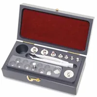 This metric calibration weight kit includes a 50 g nominal mass stainless steel weight and a tweezer. The cylinder/leaf calibration weight is used to verify and adjust the accuracy of laboratory and industrial scales in quality control and metrology applications