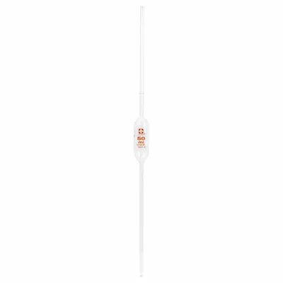 SIBATA Volumetric Pipette: 50 mL Capacity, Non-Sterile, Not Individually Wrapped - Volumetric Pipettes