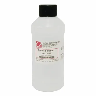 OHAUS pH Buffer: 250 mL Volume, Liquid,.2% Concentration, Plastic, Bottle - pH Buffers