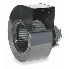 OEM replacement direct-drive blower with 8 5/8 in wheel diameter delivering 873 cfm. Powered by a 1/5 hp, 115V AC, single-phase open motor with CW rotation. Suitable for ventilation and air-moving applications in HVAC and process equipment.