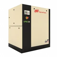 Tankless rotary screw air compressor rated at 30 hp and 116 cfm, operating on 230V AC three-phase power. Designed for continuous-duty applications such as powering pneumatic tools, automation equipment, and air-operated machinery. Requires an external receiver tank for operation.