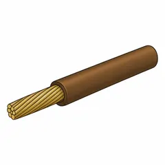 Single-conductor primary wire with XLPE insulation, rated for 60 V. Conductor size is 10 AWG, supplied on a 500 ft spool in brown. Designed for general-purpose wiring in vehicles, trailers, and marine applications requiring high flexibility and resistance to heat, oil, and abrasion.