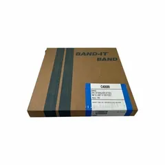 This 316 stainless steel strapping is 100 ft long with a break strength of 1,800 lb. It is used for industrial bundling, clamping, and securing applications in environments requiring corrosion resistance.
