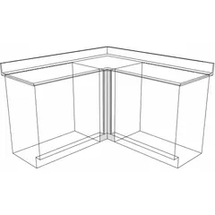Steel cabinet filler with overall height 35 1/8 in, depth 4 in, width 1 in. No drawers or shelves. Used to close gaps between cabinets and walls or other cabinets in industrial storage systems.