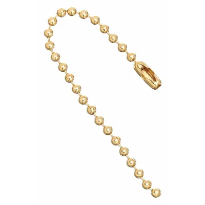 C.H. HANSON Beaded Chain: Ball Chain, 0.048 in Wire Dia, 4 1/2 in Lg, Includes Coupling Link - Beaded Chain & Couplings for Tags