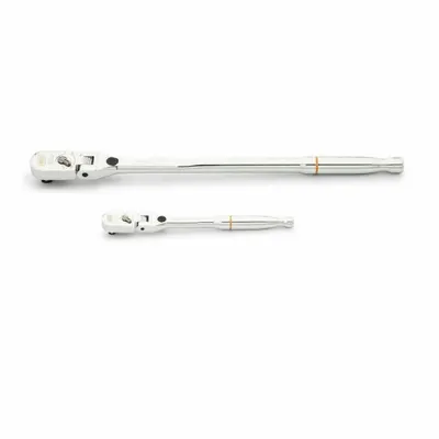 GEARWRENCH Hand Ratchet Set: Pear, Reversible, 7 in_13 1/2 in Overall Lg - Flex-Head Ratchet Sets