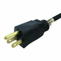 APPROVED VENDOR Power Cord: 8 ft Lg, 3/12, 5-15P Plug, Bare Wire Receptacle, SJT, PVC, 15 A Current