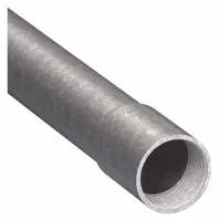 This 10 ft long steel IMC conduit has a 1 1/2 in trade size and a galvanized finish. It is UL listed and features standard-threaded ends for secure connections. Used as a raceway for electrical wiring in industrial, commercial, and infrastructure settings