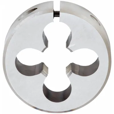 OSG Round Threading Die: 1"-8 UNC, 3 in OD, Solid, High Speed Steel (MPN 2715000) - Solid Round Threading Dies