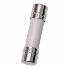 Fast-acting cylindrical fuse rated 800 mA at 250 V AC. Non-indicating design in a 5 mm x 20 mm form factor. Suitable for overcurrent protection in control panels, power supplies, and instrumentation where rapid response is required.