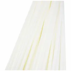 Round styrene welding rods, off-white, 5/32 in diameter by 48 in length, supplied in a 1 lb pack of 32 pieces. Used for hot-gas welding of styrene-based components such as tanks, ducts, and fittings in applications requiring chemical resistance.