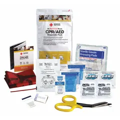 Reusable CPR face shield kit for adult patients, supplied in a plastic bag case. Includes one CPR face shield for single-person use. Suitable for first responders and emergency preparedness in industrial settings.