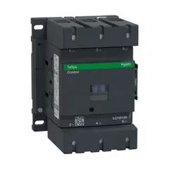 3-pole non-reversing IEC contactor rated at 150 A with a 208V AC coil and 3 normally open (NO) main contacts. Integrated surge suppression is included. Suitable for switching power circuits in motor control, lighting, and heating applications.