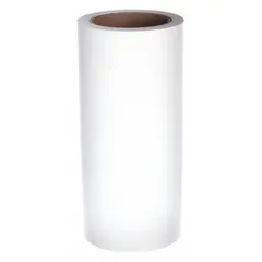 Water-soluble paper roll for temporary blocking and purging in welding and piping applications. Dissolves completely in water without residue. Roll dimensions: 20 1/2 inches wide, 165 feet long, 0.127 mm thick.