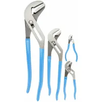 Tongue and Groove Plier Set: Flat, Self Adjusting, 1/2 in_7/8 in_2 1/4 in_3 1/4 in Max Jaw Opening (MPN PC-1)