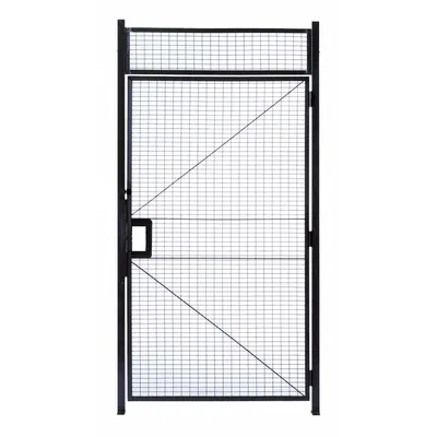 WIRECRAFTERS Hinged Door: 8 1/2 ft H x 3 3/8 ft W x 2 in D - WireCrafters Woven-Wire Partition Components