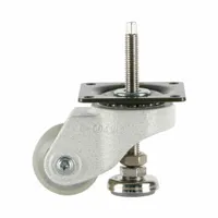 FOOT MASTER Plate Caster: Polyurethane Tread, 50 mm Wheel Dia, 73 mm Mounting Ht, Light Duty (MPN GDH-50-ASF-HUP)