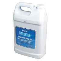 This vacuum pump oil is supplied in a 1-gallon bottle for lubricating and sealing vacuum pumps. It is formulated to reduce wear and maintain vacuum integrity in industrial, laboratory, and manufacturing applications